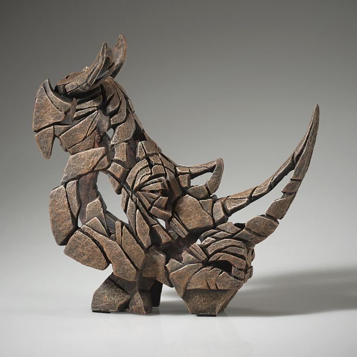 Edge Sculpture - Miniature Rhinoceros Bust