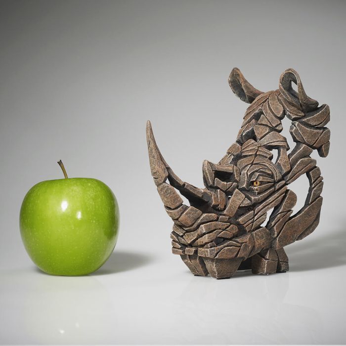 Edge Sculpture - Miniature Rhinoceros Bust