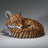 Edge Sculpture - Curled Up Fox