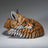 Edge Sculpture - Curled Up Fox