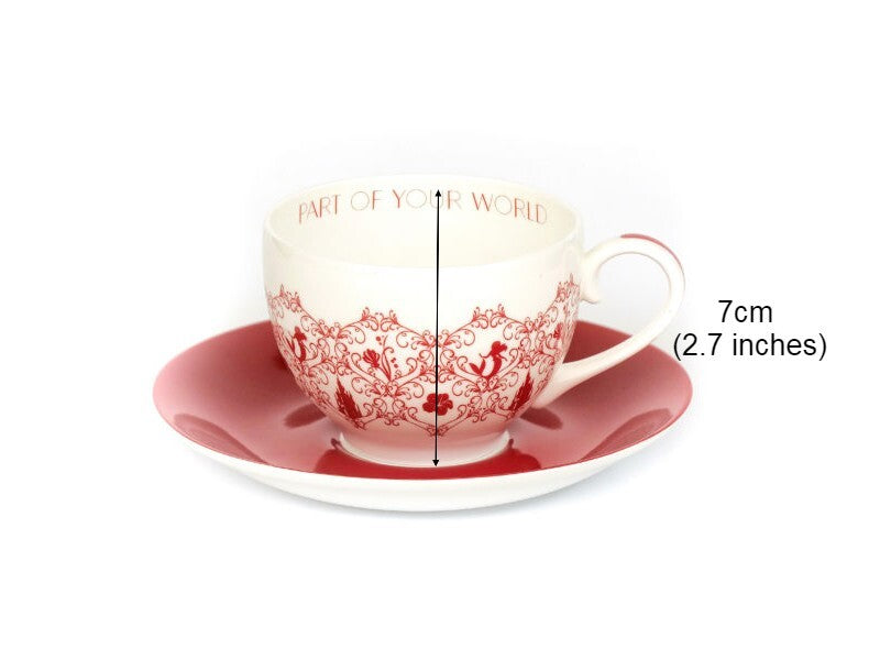 English Ladies The Little Mermaid - Ariel - Colour Story Cup And Saucer - Tea Set