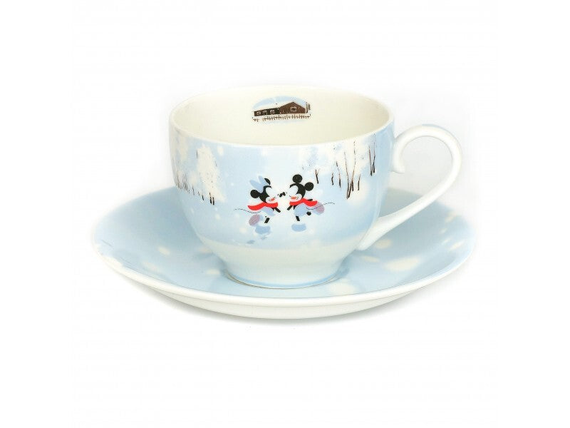 English Ladies Mickey and Minnie Mouse Winter - Cup And Saucer - Tea Set