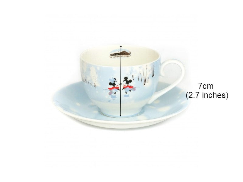 English Ladies Mickey and Minnie Mouse Winter - Cup And Saucer - Tea Set