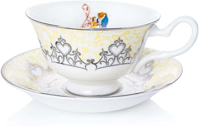 English Ladies Beauty & The Beast - Belle - Wedding Cup And Saucer