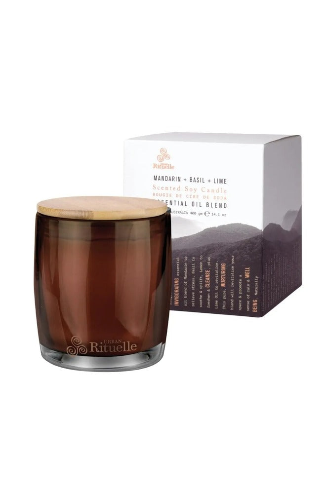 Urban Rituelle Equilibrium Soy Candle - Mandarin, Basil & Lime 400gm