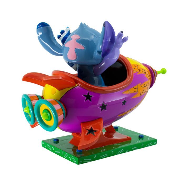 Disney Britto Stitch Rocket Ship Large Figurine