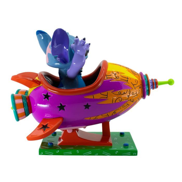 Disney Britto Stitch Rocket Ship Large Figurine