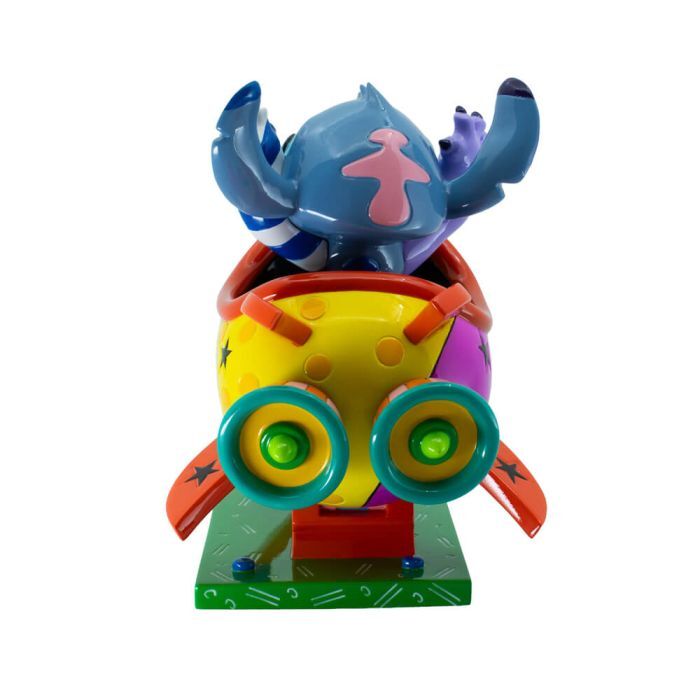 Disney Britto Stitch Rocket Ship Large Figurine