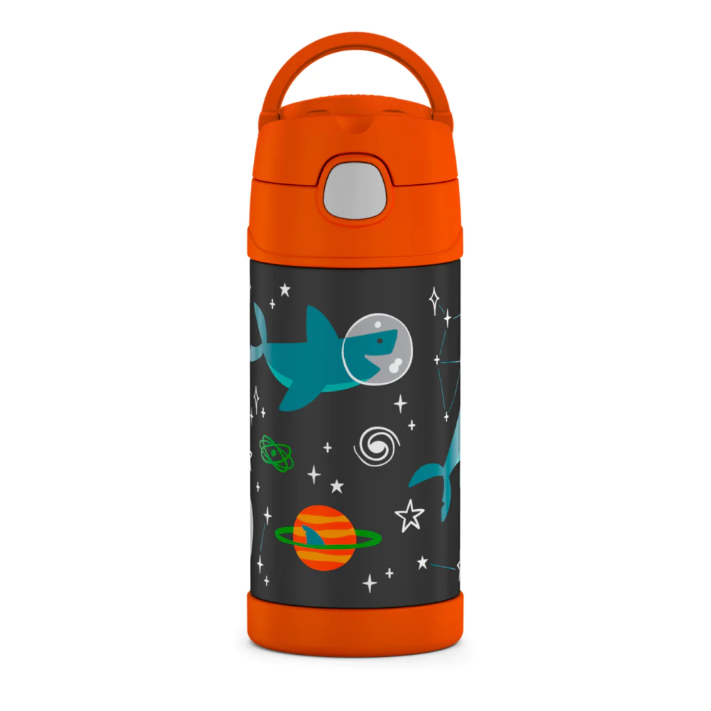 Thermos FUNtainer Vaccuum Insulated Drink Bottle Shark Space Party 355ml