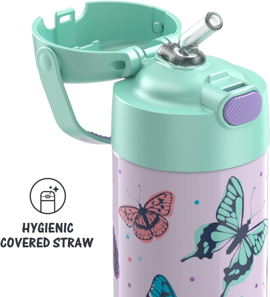 Thermos FUNtainer Vaccuum Insulated Drink Bottle Butterfly Frenzy 355ml