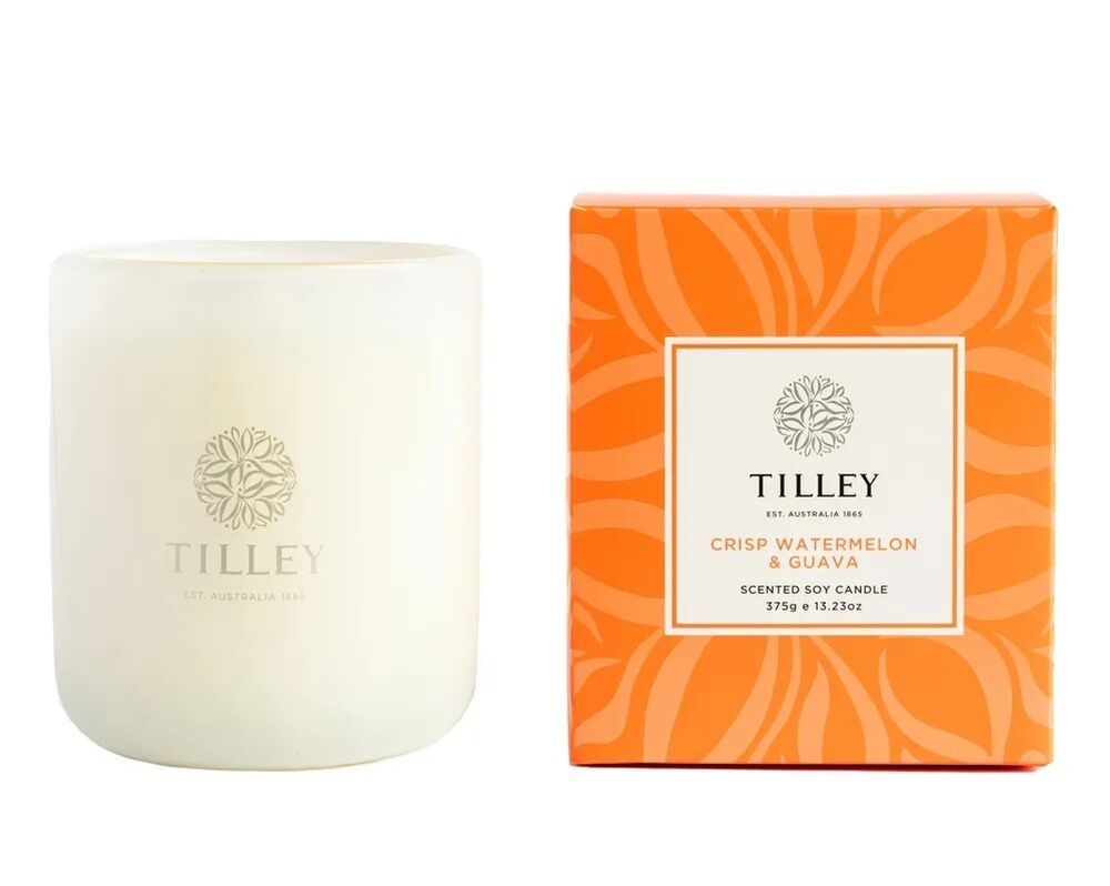 Tilley Rainbow Collection - Crisp Watermelon & Guava Soy Candle