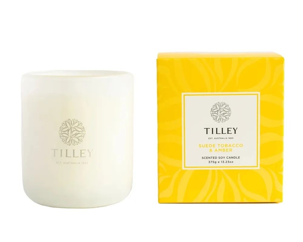 Tilley Rainbow Collection - Suede Tobacco & Amber Soy Candle