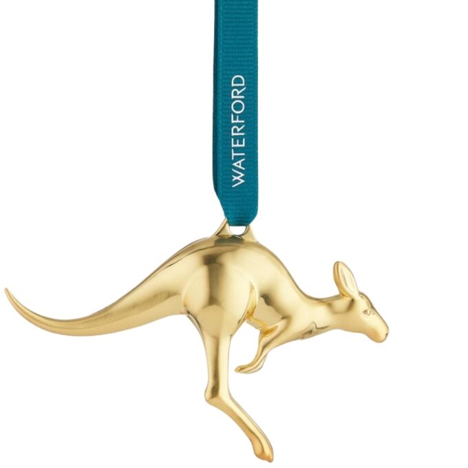 Waterford Golden Christmas Kangaroo Hanging Ornament