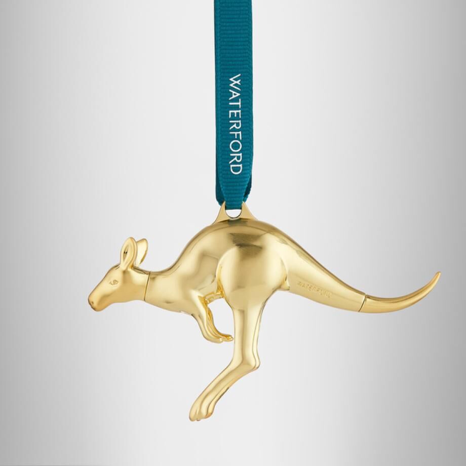 Waterford Golden Christmas Kangaroo Hanging Ornament