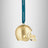 Waterford Golden Christmas Football Helmet Hanging Ornament