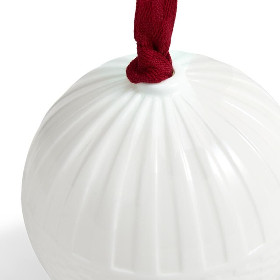 Wedgwood Festive Fluted White China Hanging Ornament
