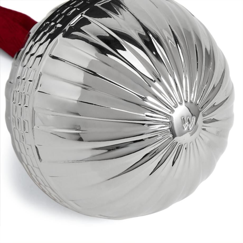 Wedgwood Festive Fluted Silver Coated Hanging Ornament