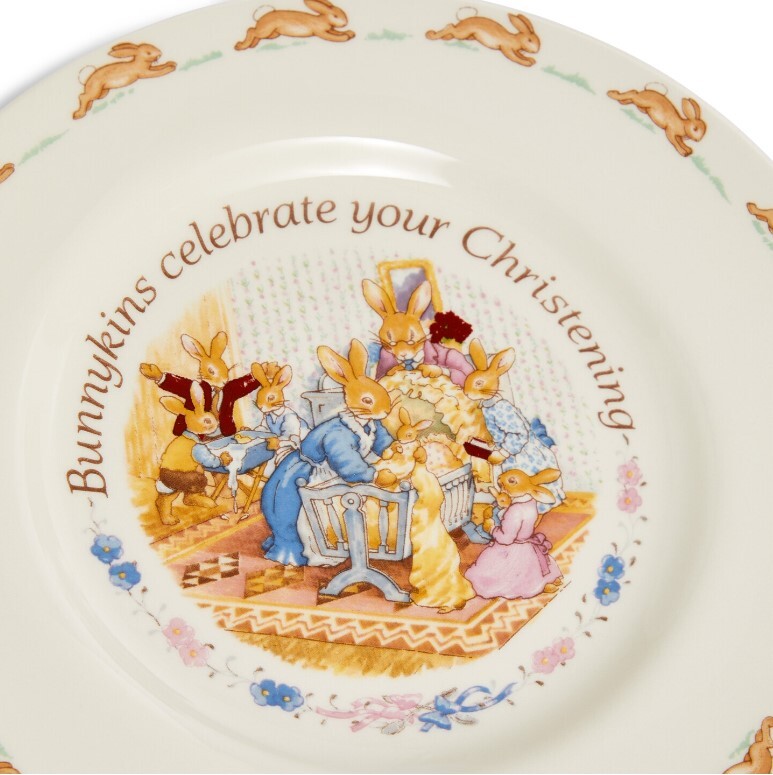 Royal Doulton Bunnykins Christening Plate & Mug 2 Piece Set