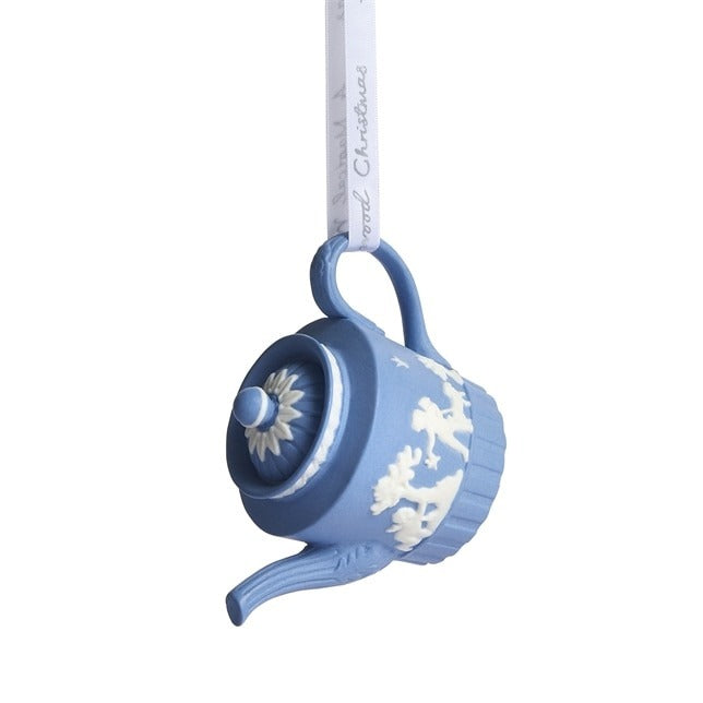 Wedgwood Teapot Blue Hanging Ornament