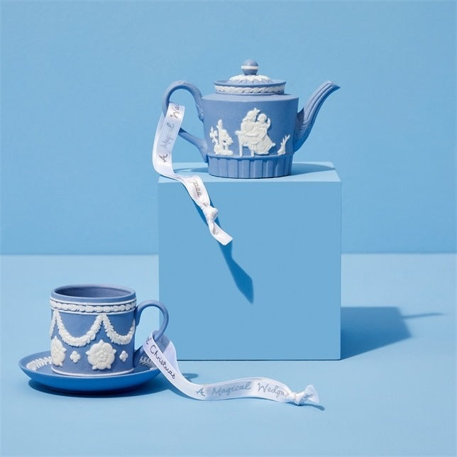 Wedgwood Teapot Blue Hanging Ornament
