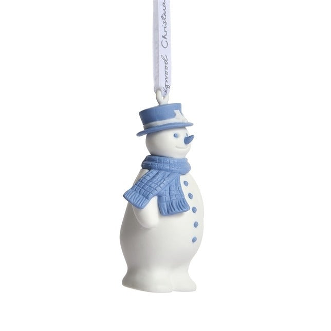 Wedgwood Snowman Blue Hanging Ornament