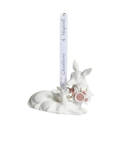 Wedgwood Christmas Baby's First Hanging Ornament - Pink