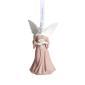 Wedgwood Christmas Angel Hanging Ornament - Pink