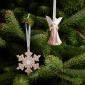 Wedgwood Christmas Snowflake Hanging Ornament - Pink