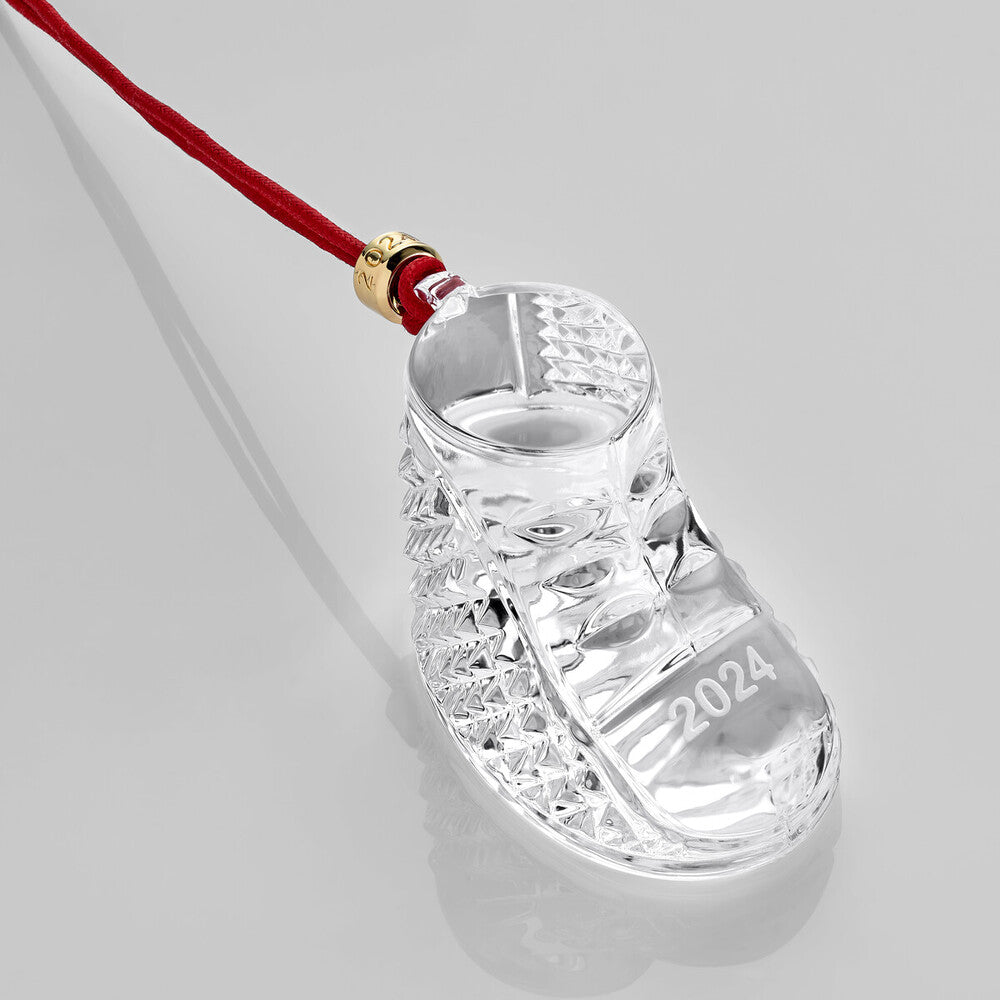 Waterford Crystal Baby's First Christmas Boot 2024 Hanging Ornament