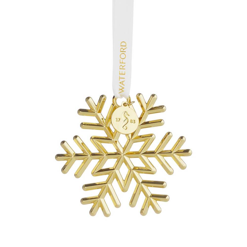 Waterford Golden Snowflake Hanging Ornament