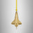 Waterford Golden Rocketship Hanging Ornament