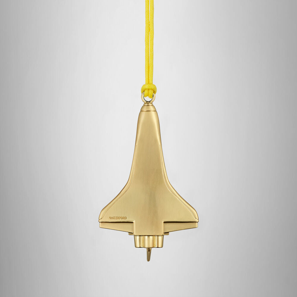 Waterford Golden Rocketship Hanging Ornament