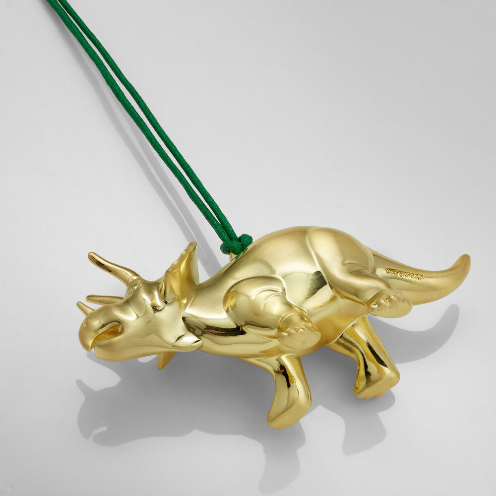 Waterford Golden Triceratops Hanging Ornament