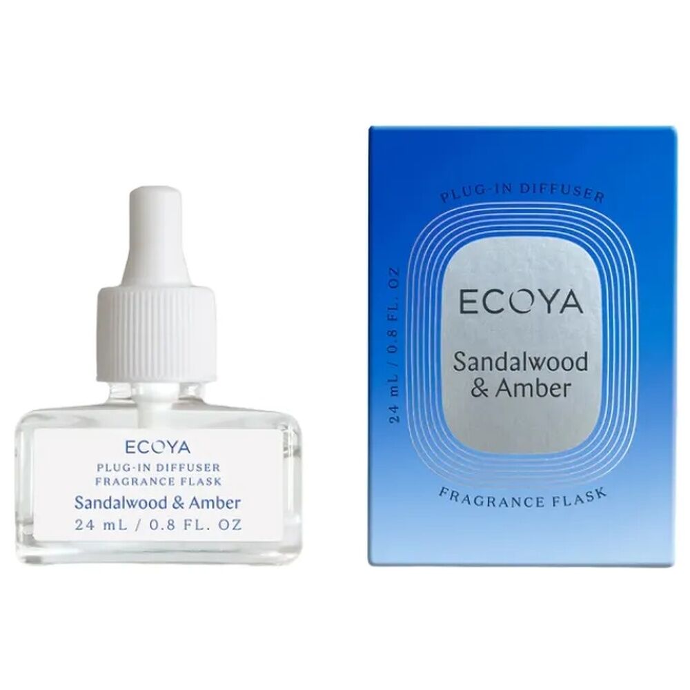 Ecoya Plug-In Diffuser Fragrance Flask - Sandalwood & Amber