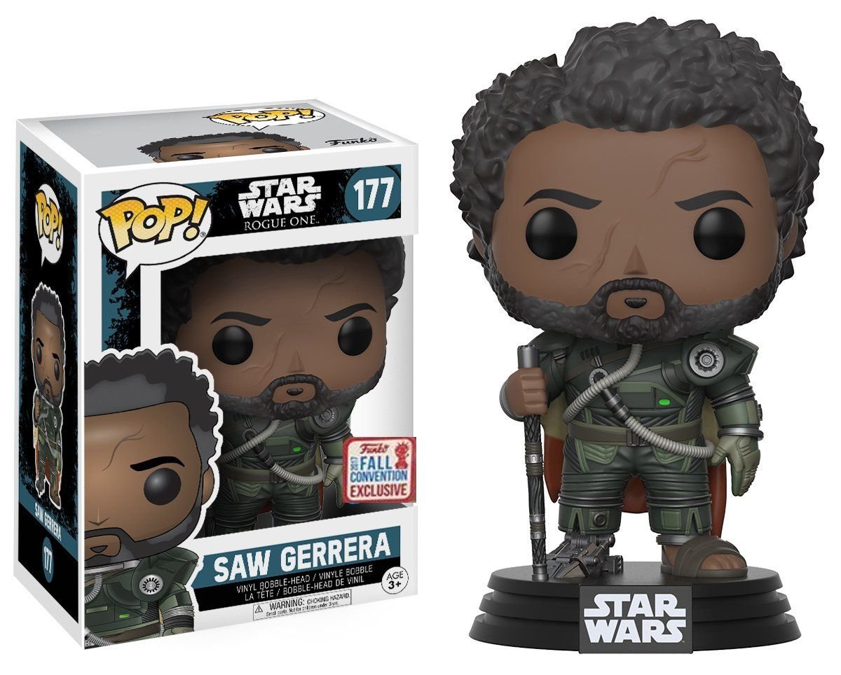 Pop! Vinyl - Star Wars: Rogue One - Saw Gerrera with Hair NYCC 2017 US Exclusive