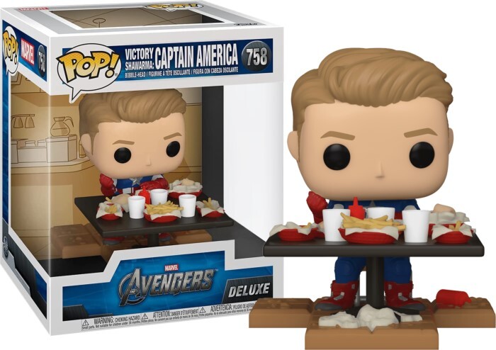 Pop! Vinyl - Marvel Avengers - Captain America Victory Shawarma US Exclusive Deluxe
