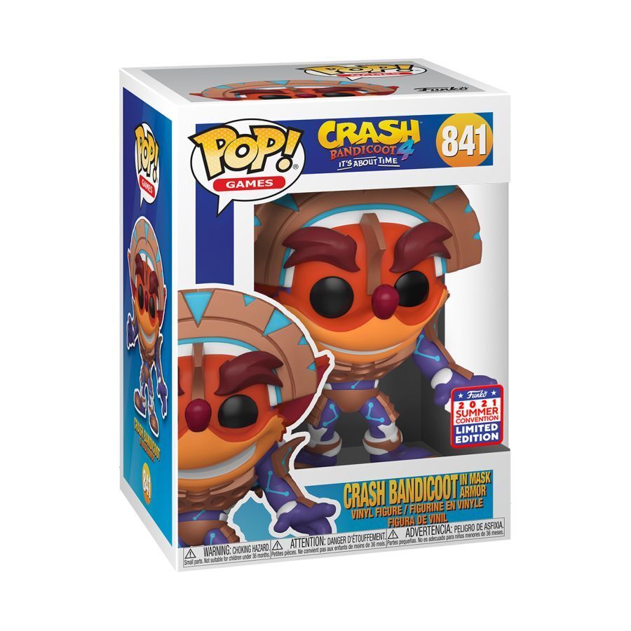 Pop! Vinyl - Crash Bandicoot - Crash In Mask Armour SDCC 2021 US Exclusive