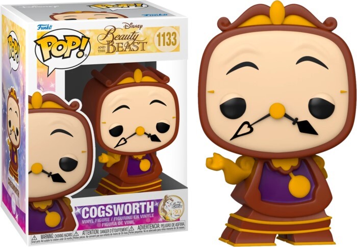 Pop! Vinyl - Disney Beauty and the Beast (1991) - 30th Anniversary Cogsworth