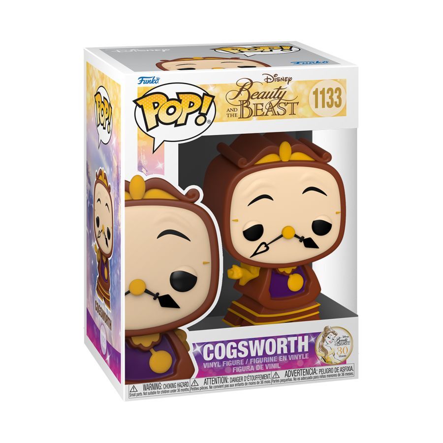 Pop! Vinyl - Disney Beauty and the Beast (1991) - 30th Anniversary Cogsworth