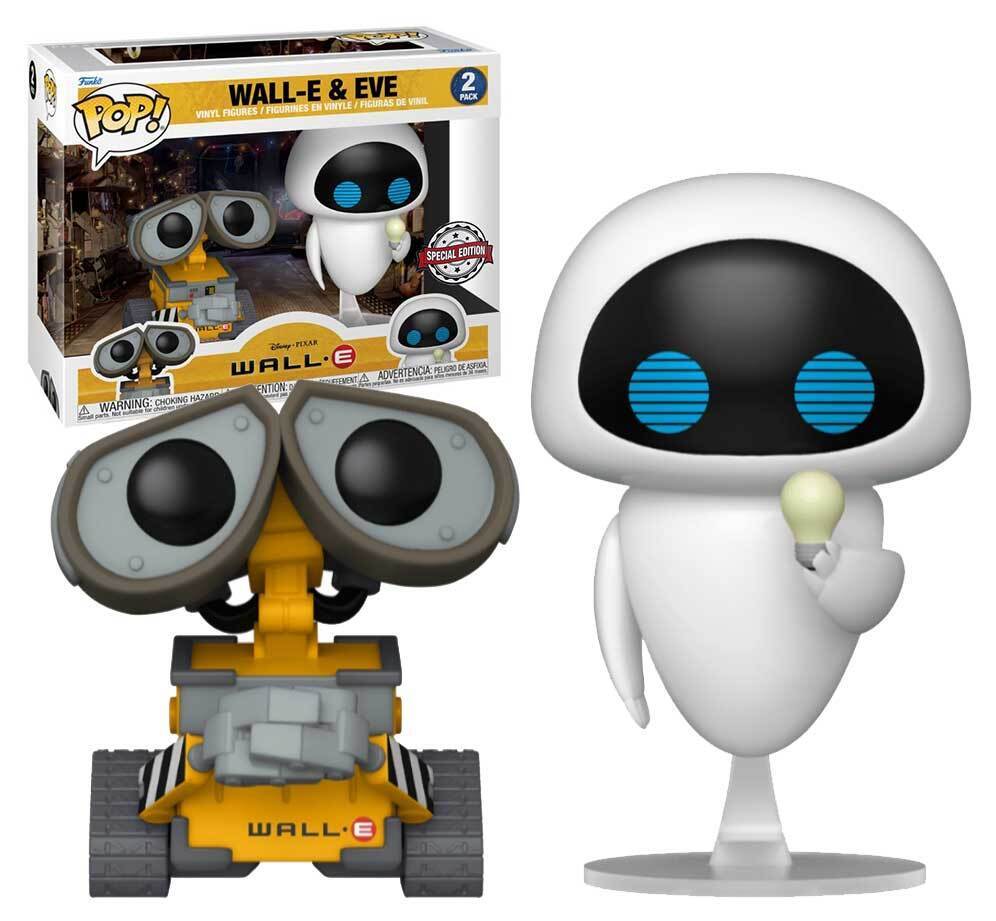 Pop! Vinyl - Disney Wall-E - Cooler Wall-E & Eve With Bulb 2 Pack US Exclusive