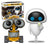 Pop! Vinyl - Disney Wall-E - Cooler Wall-E & Eve With Bulb 2 Pack US Exclusive