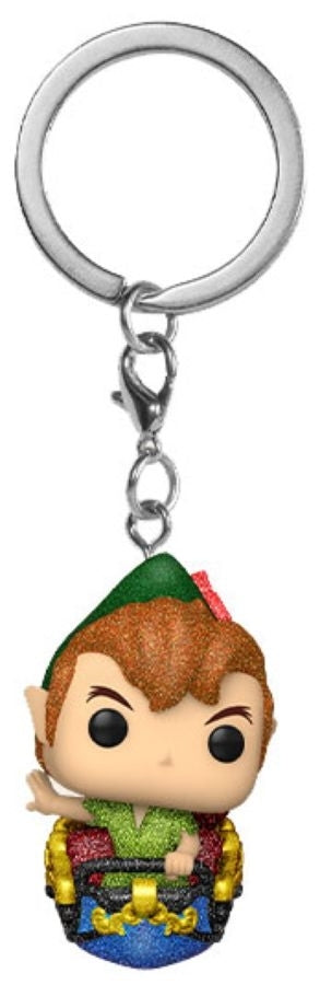 Pop! Vinyl Keychain - Walt Disney World 50th Anniversary - Peter Pan at the Pan's Flight Attraction Diamond Glitter US Exclusive