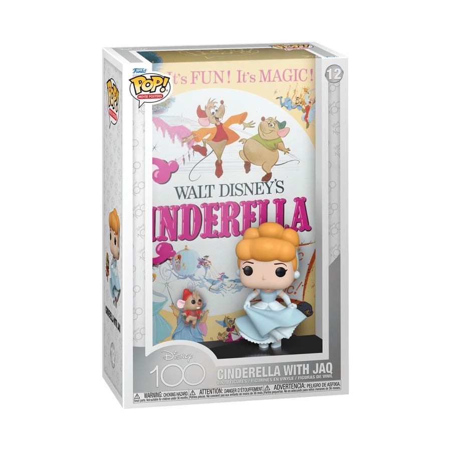 Pop! Poster D100 Disney Special Edition - Cinderella with Jaq