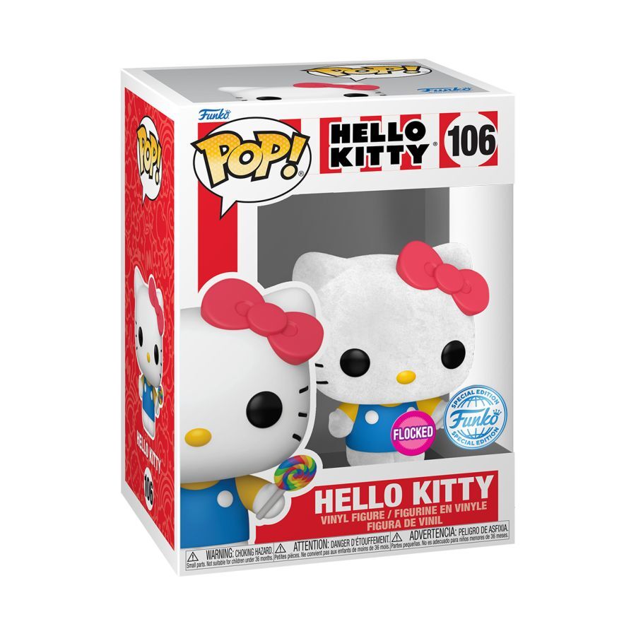 Pop! Vinyl - Hello Kitty & Friends - Hello Kitty with Lollipop Flocked US Exclusive