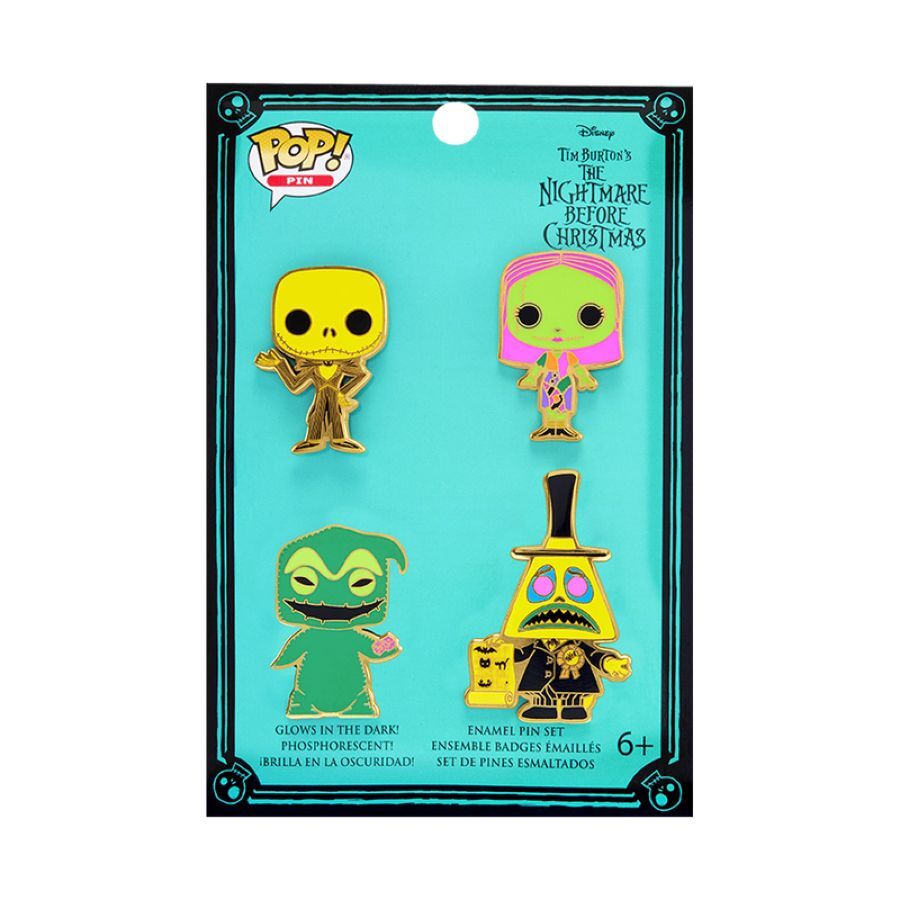 Loungefly Disney The Nightmare Before Christmas - Blacklight Enamel Pin Set