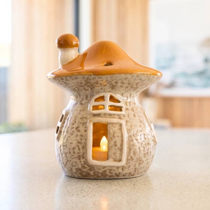 Splosh Whimsical Garden - Ceramic Meadow Mushroom Light Up House