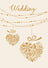Greeting Card - Wedding - Gold Hearts