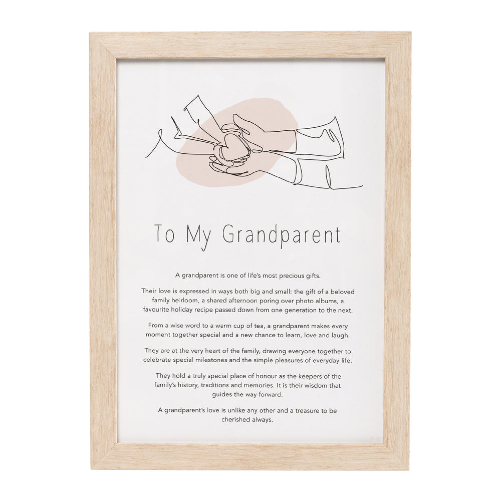 Splosh Gift Of Words plaque - To My Grandparent