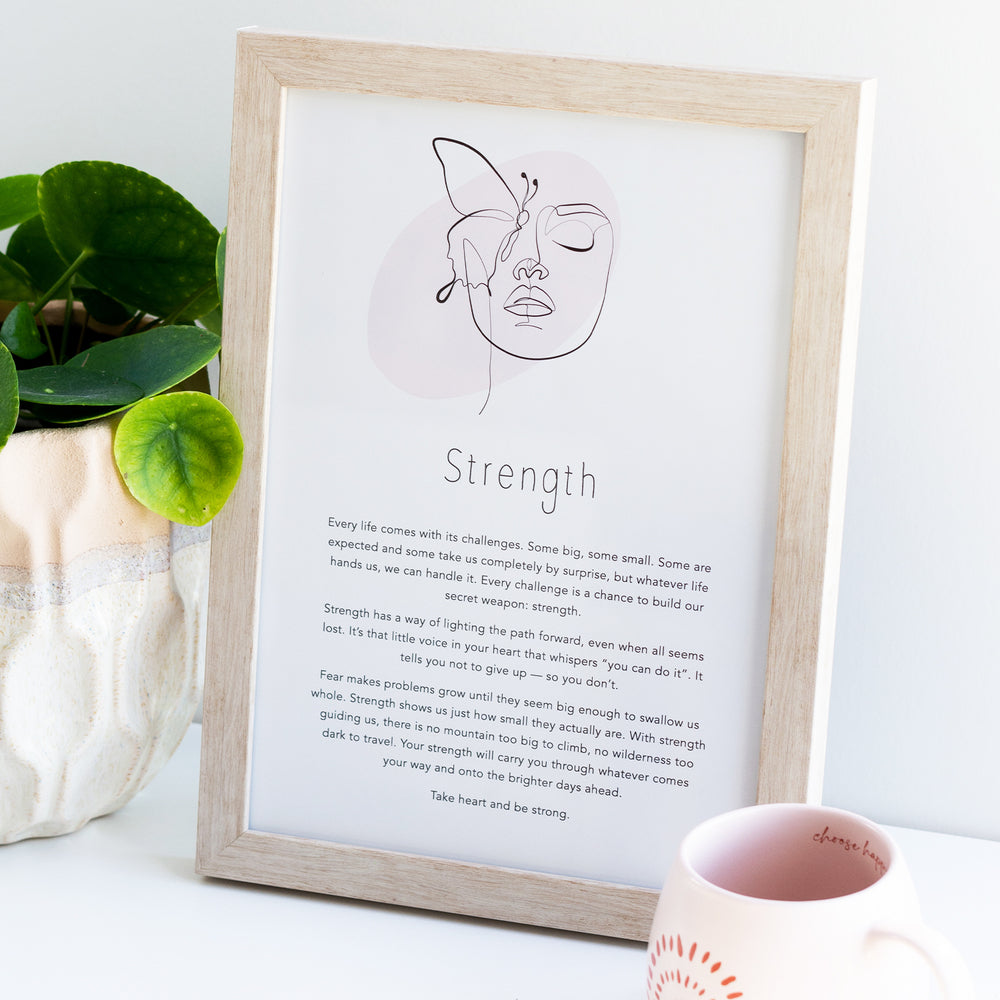 Splosh Gift Of Words plaque - Strength