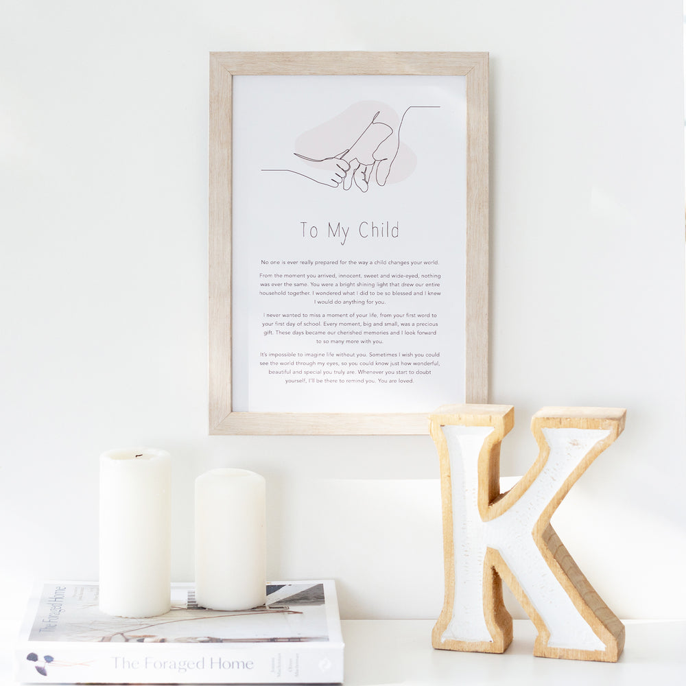 Splosh Gift Of Words plaque - To My Child